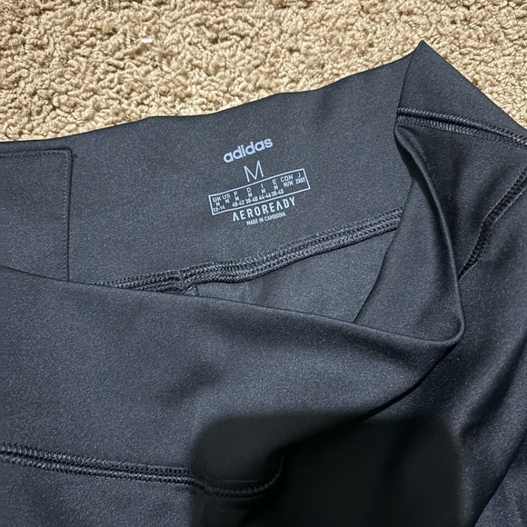 Adidas Color Block Leggings in Grey, White, Black - Picture 3 of 4